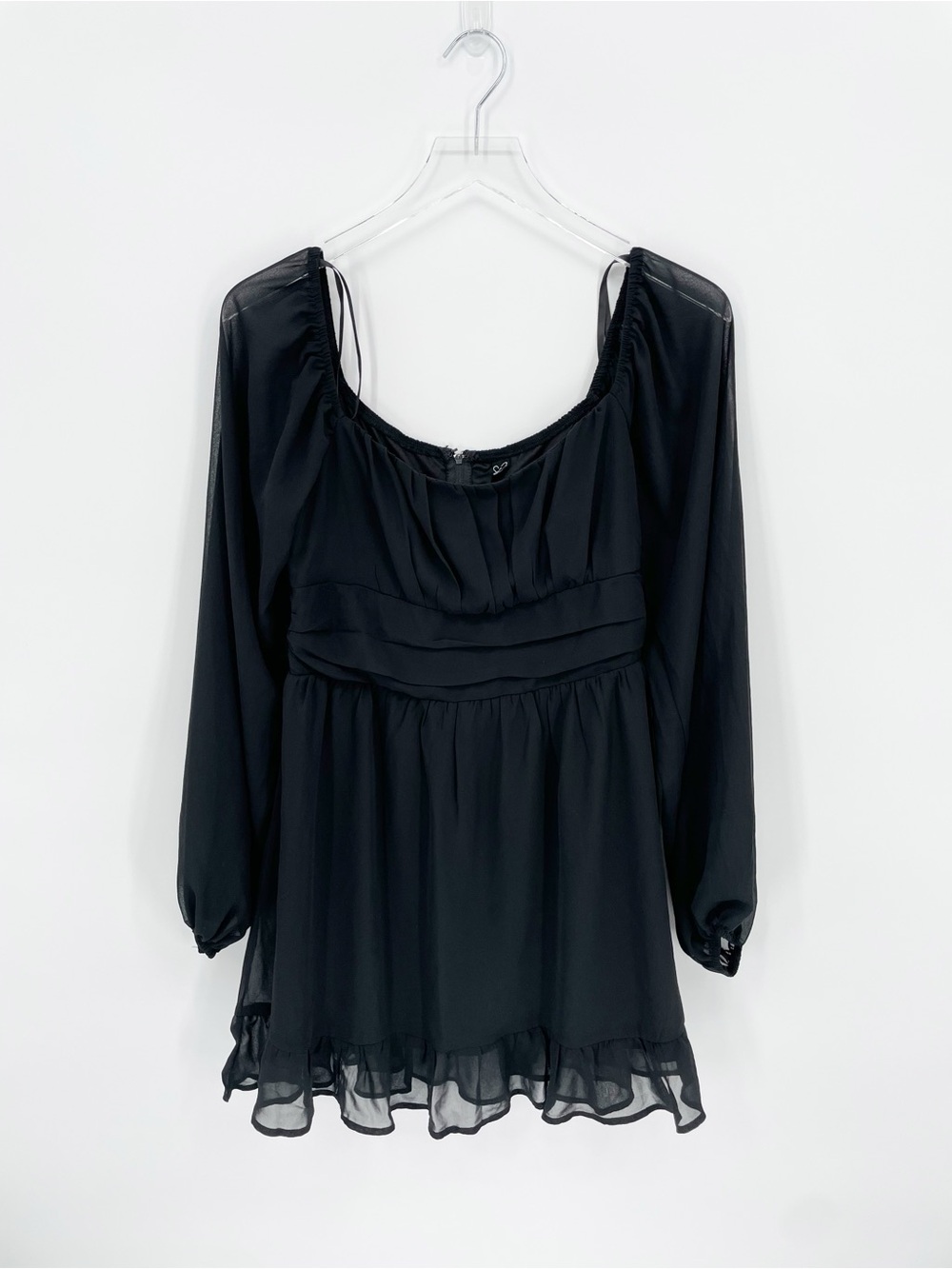 Windsor Black Babydoll Mini Dress